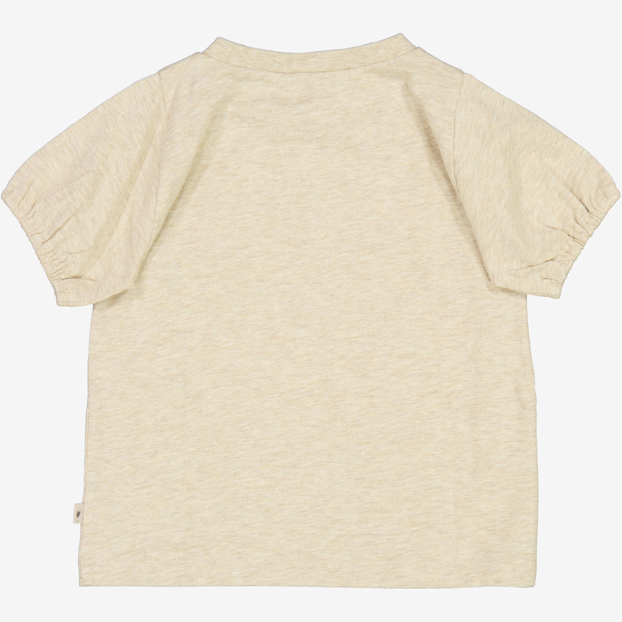 T-Shirt Broderet Blomster - buttermilk melange