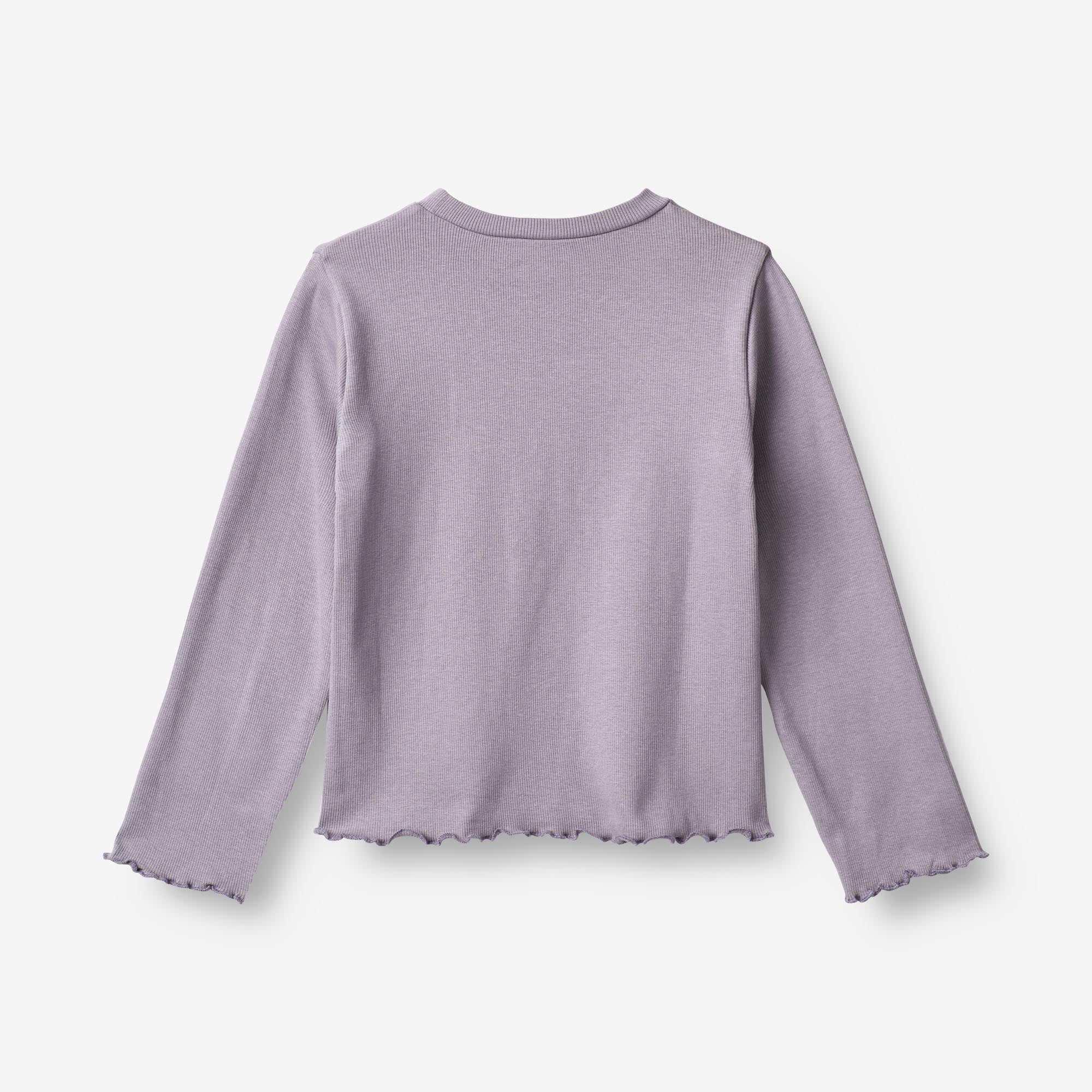 Langærmet Rib T-shirt Else - lavender