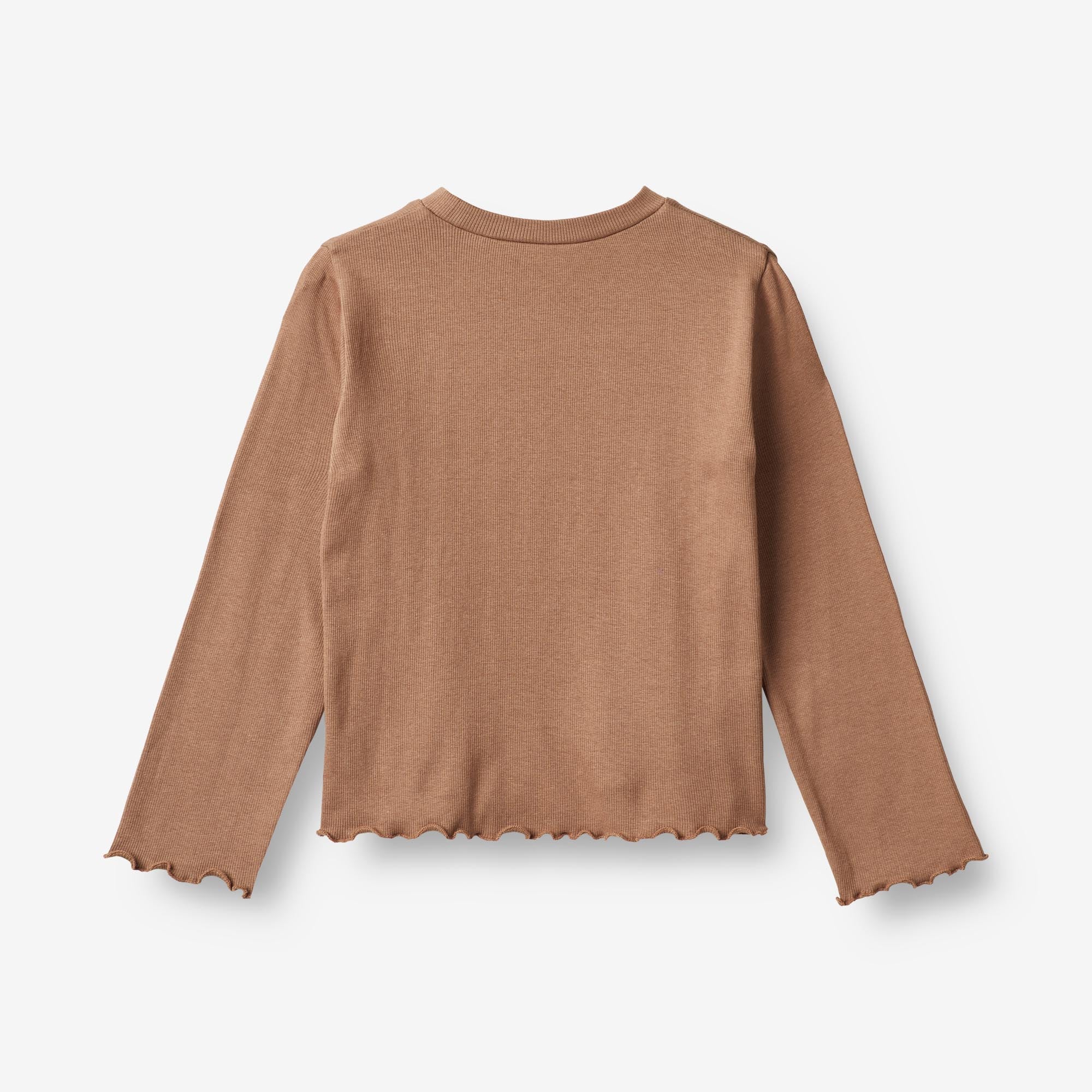 Langærmet Rib T-shirt Else - berry dust