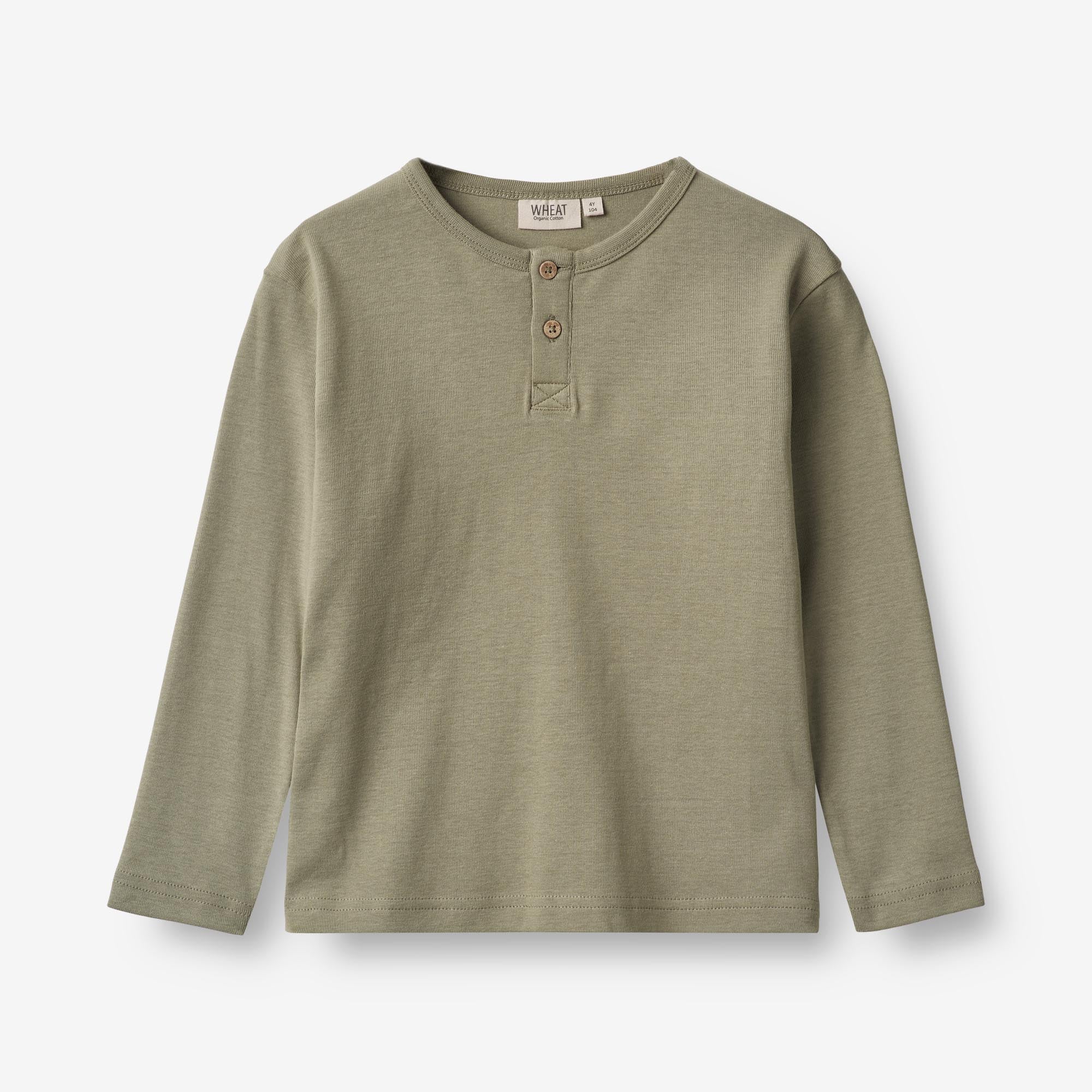 Wheat Main  Langærmet T-shirt Morris Jersey Tops and T-Shirts 4122 sage