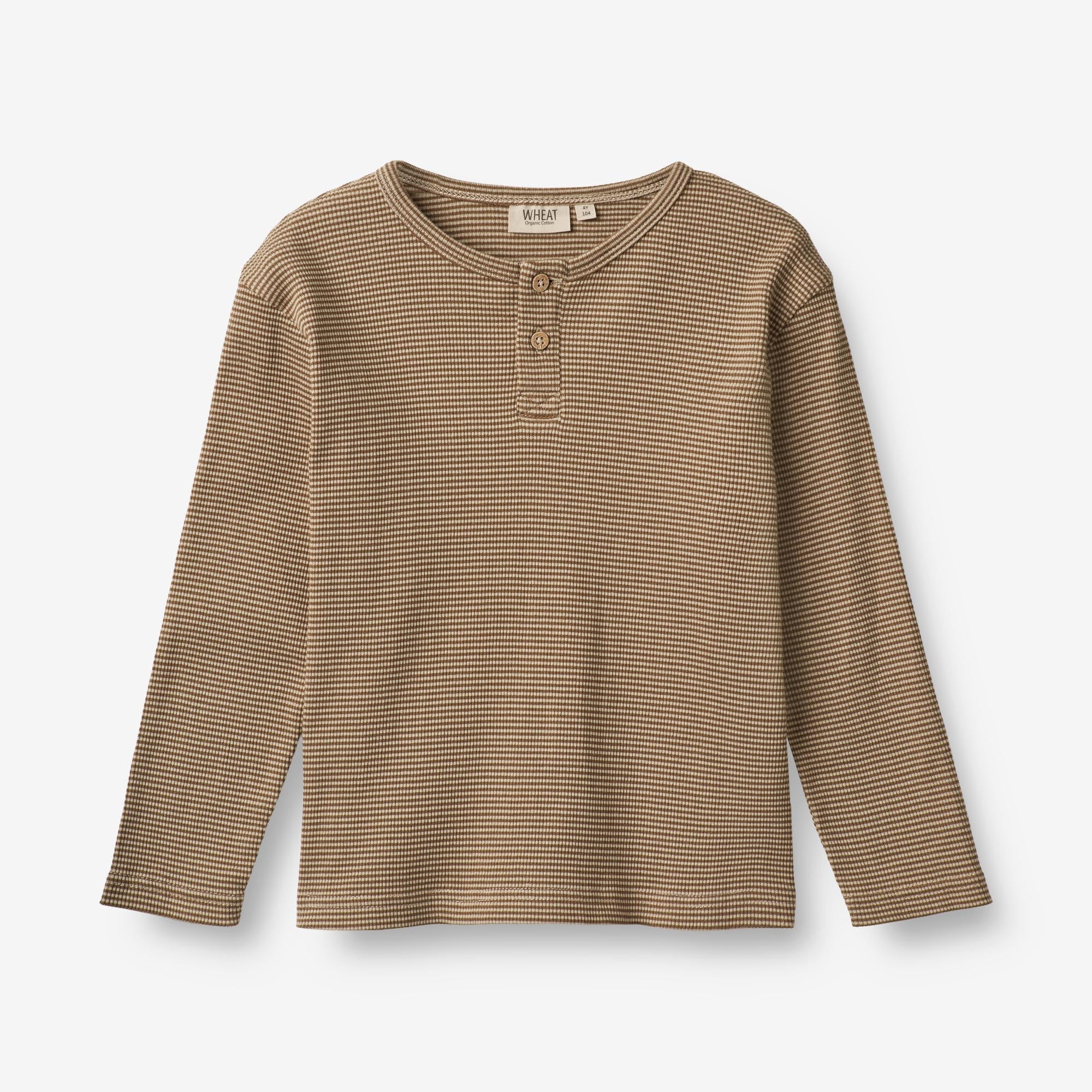 Wheat Main  Langærmet T-shirt Morris Jersey Tops and T-Shirts 3238 beige rib stripe