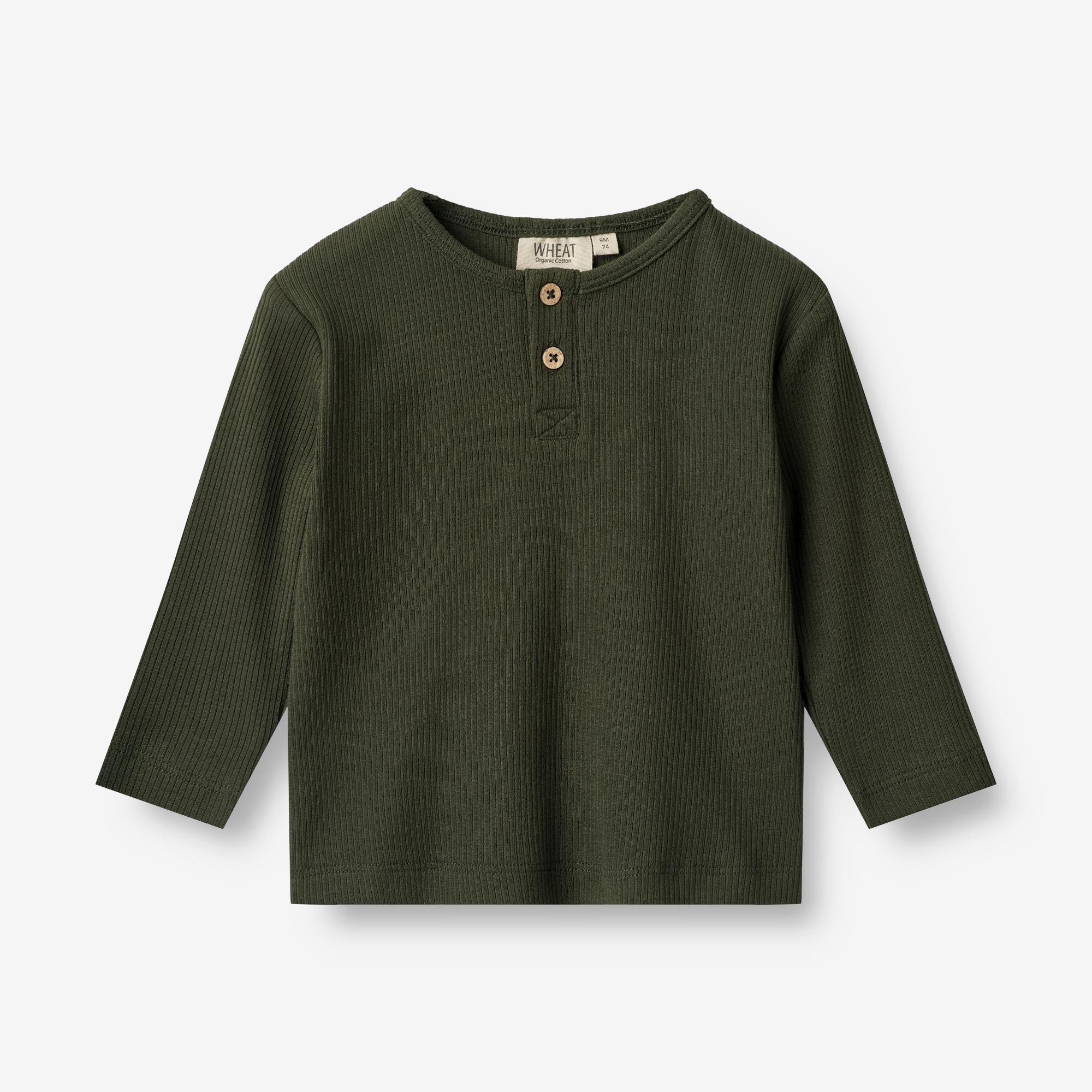 Wheat Main  Langærmet T-shirt Morris | Baby Jersey Tops and T-Shirts 4097 deep forest