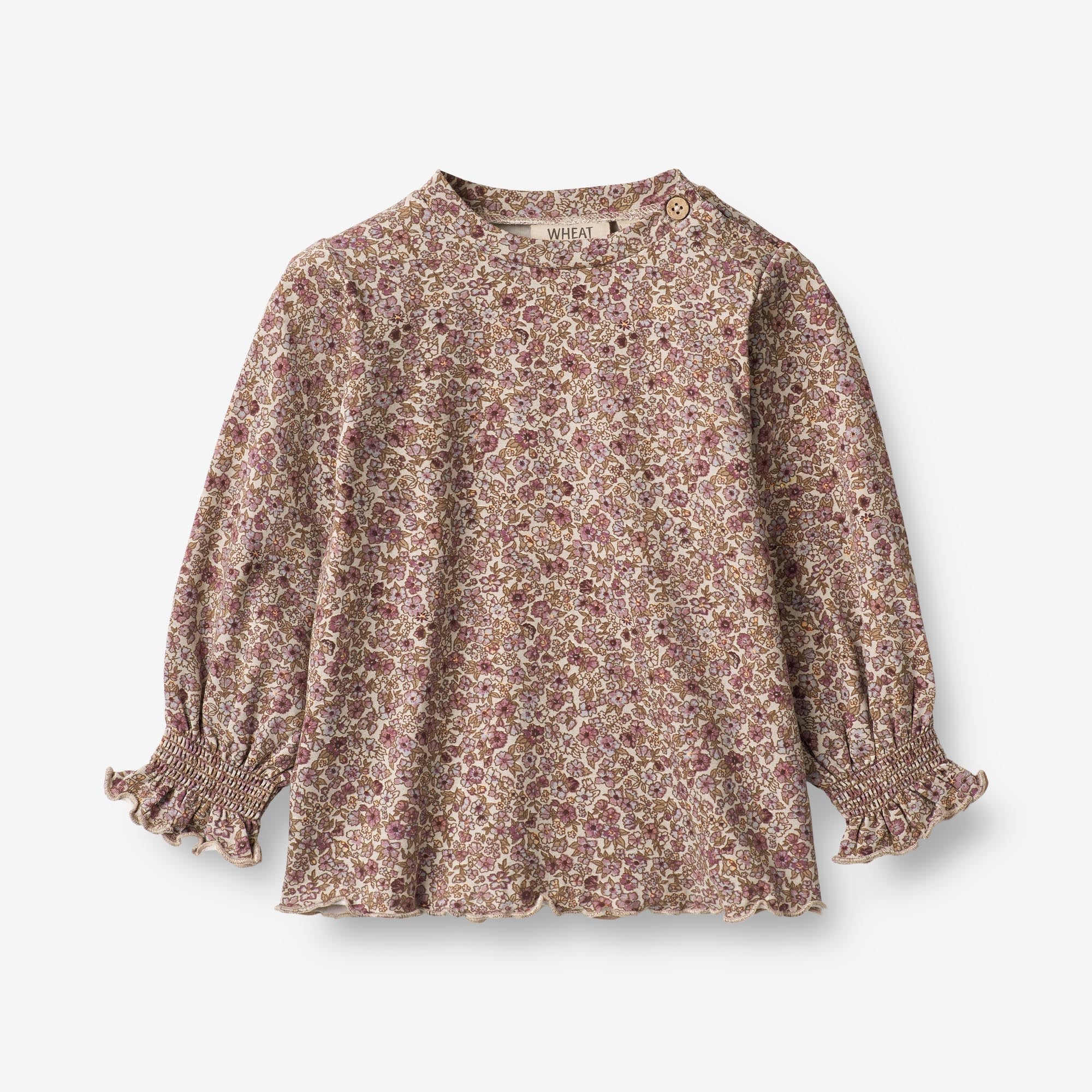 Wheat Main  T-Shirt Norma | Baby Jersey Tops and T-Shirts 0098 grey rose flowers