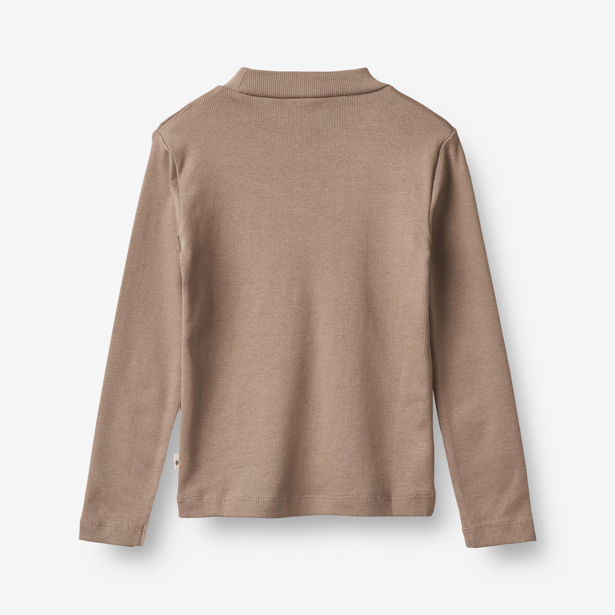 Langærmet Rib T-Shirt Rosetta - soft brown