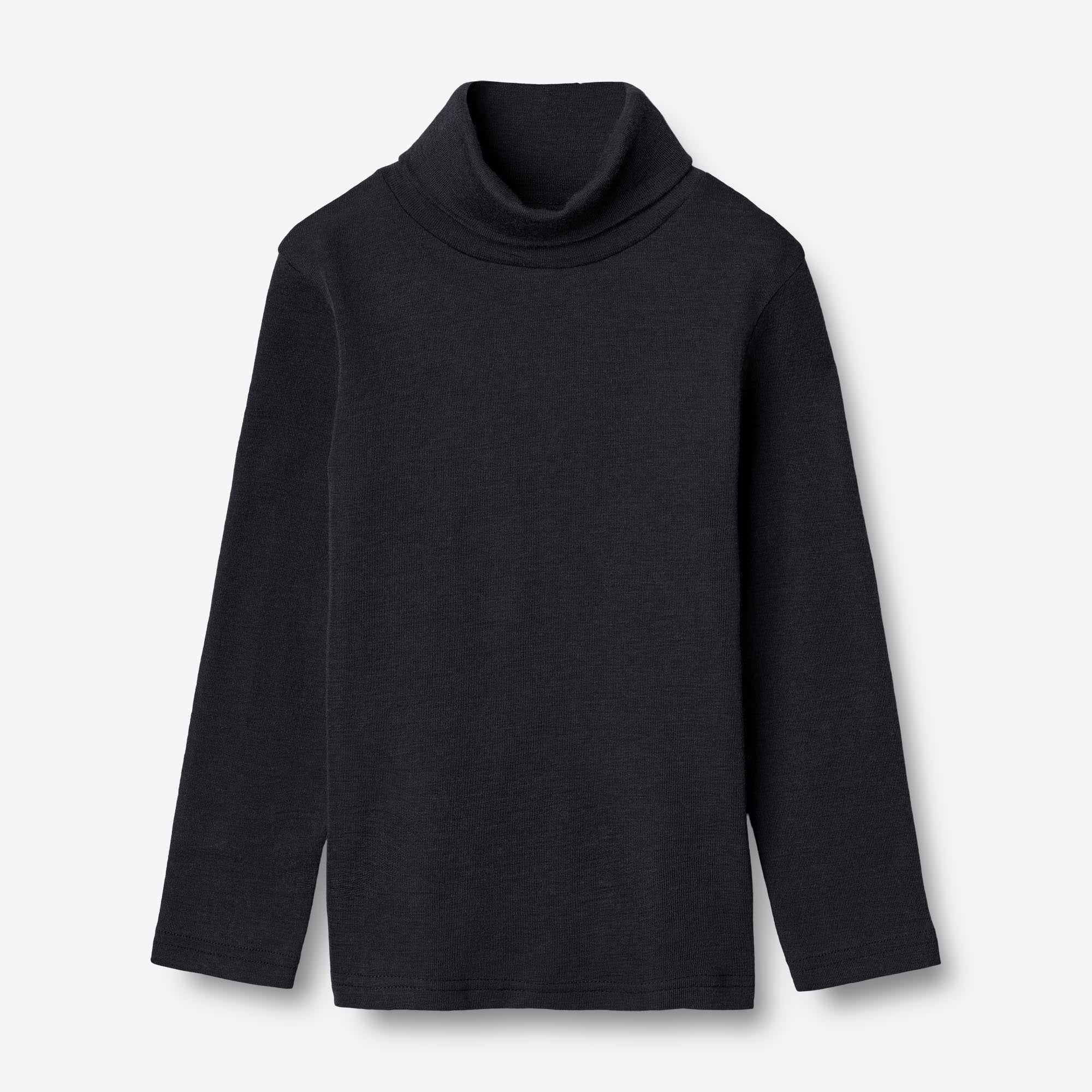 Wheat Wool  Langærmet Uld Rullekrave Jersey Tops and T-Shirts 1432 navy