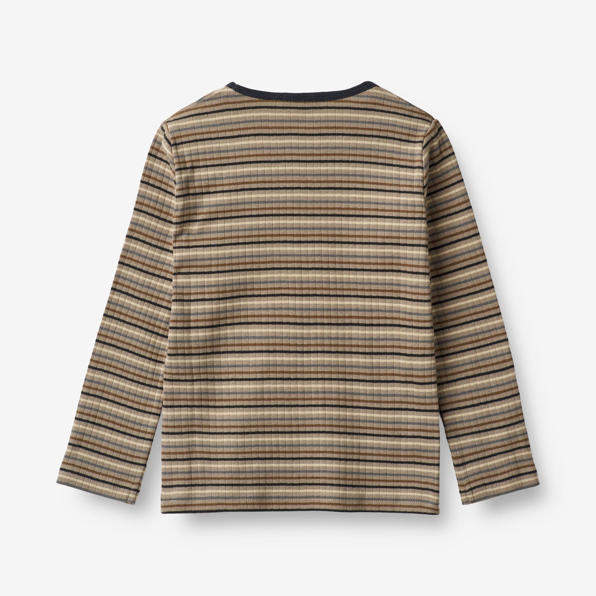 Langærmet T-shirt Stig - multi stripe