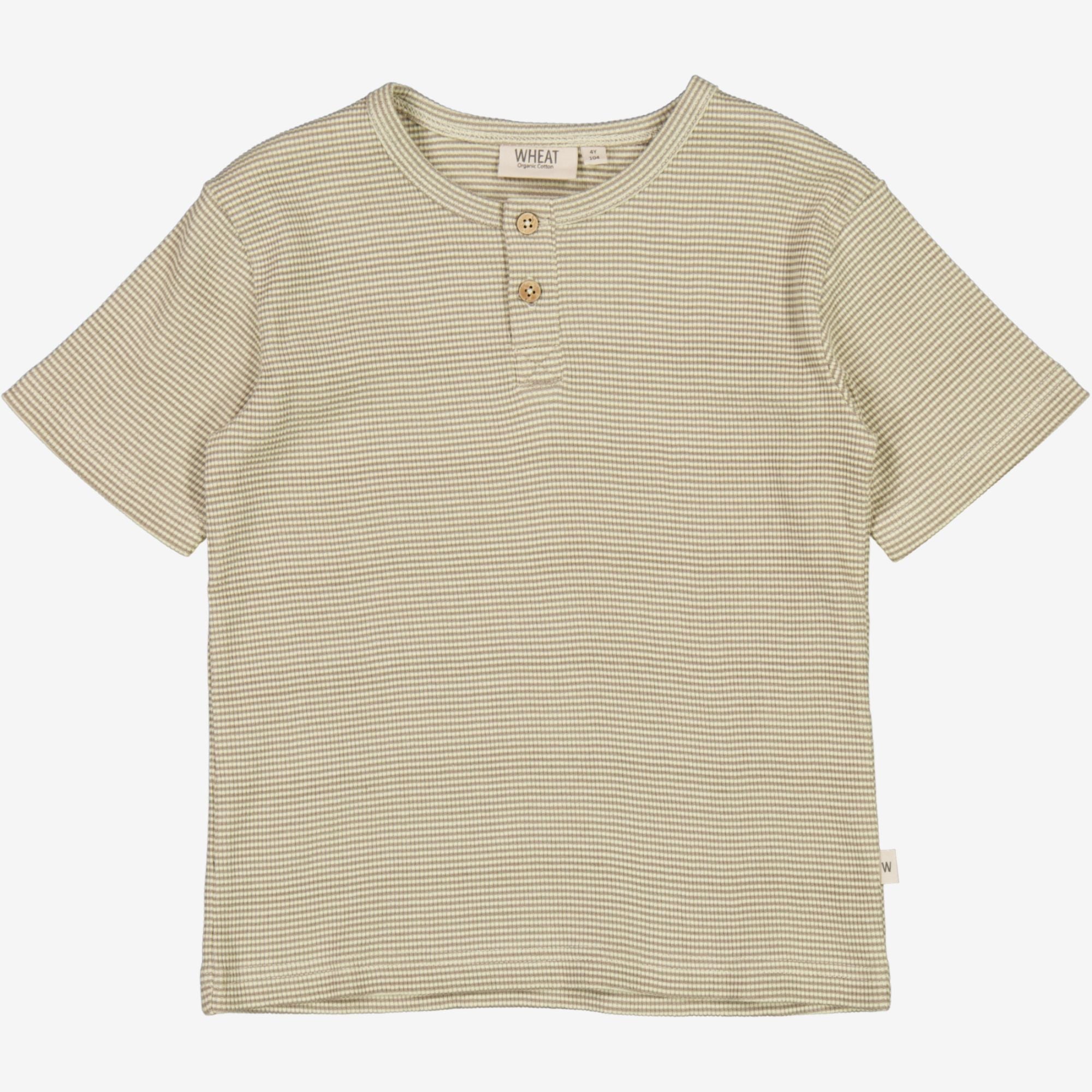 Wheat Main  T-shirt Lumi Jersey Tops and T-Shirts 1097 warm stone stripe