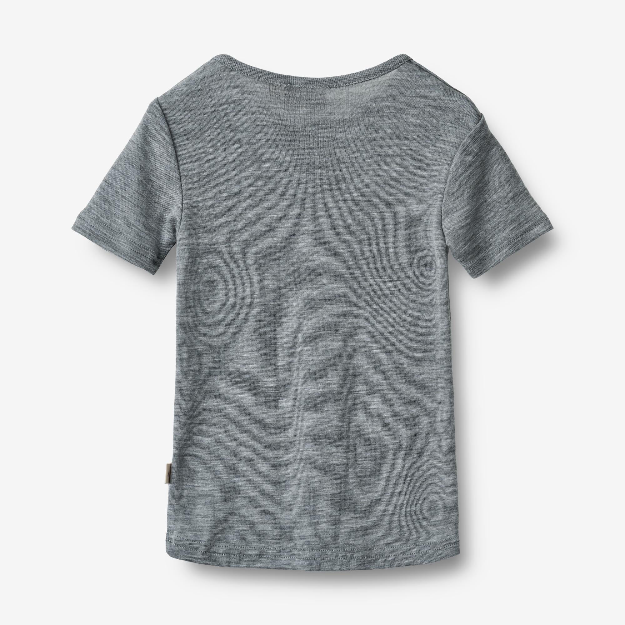 Kortærmet Uld T-shirt Seo - melange grey