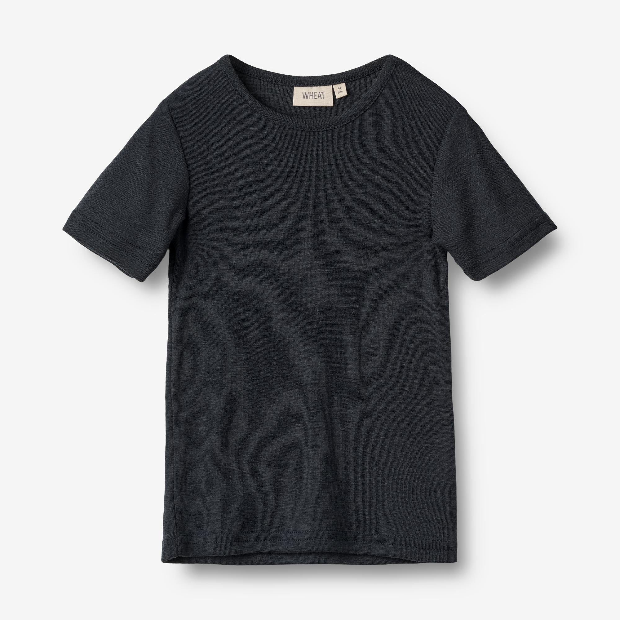 Wheat Wool Kortærmet Uld T-shirt Seo Jersey Tops and T-Shirts 1432 navy