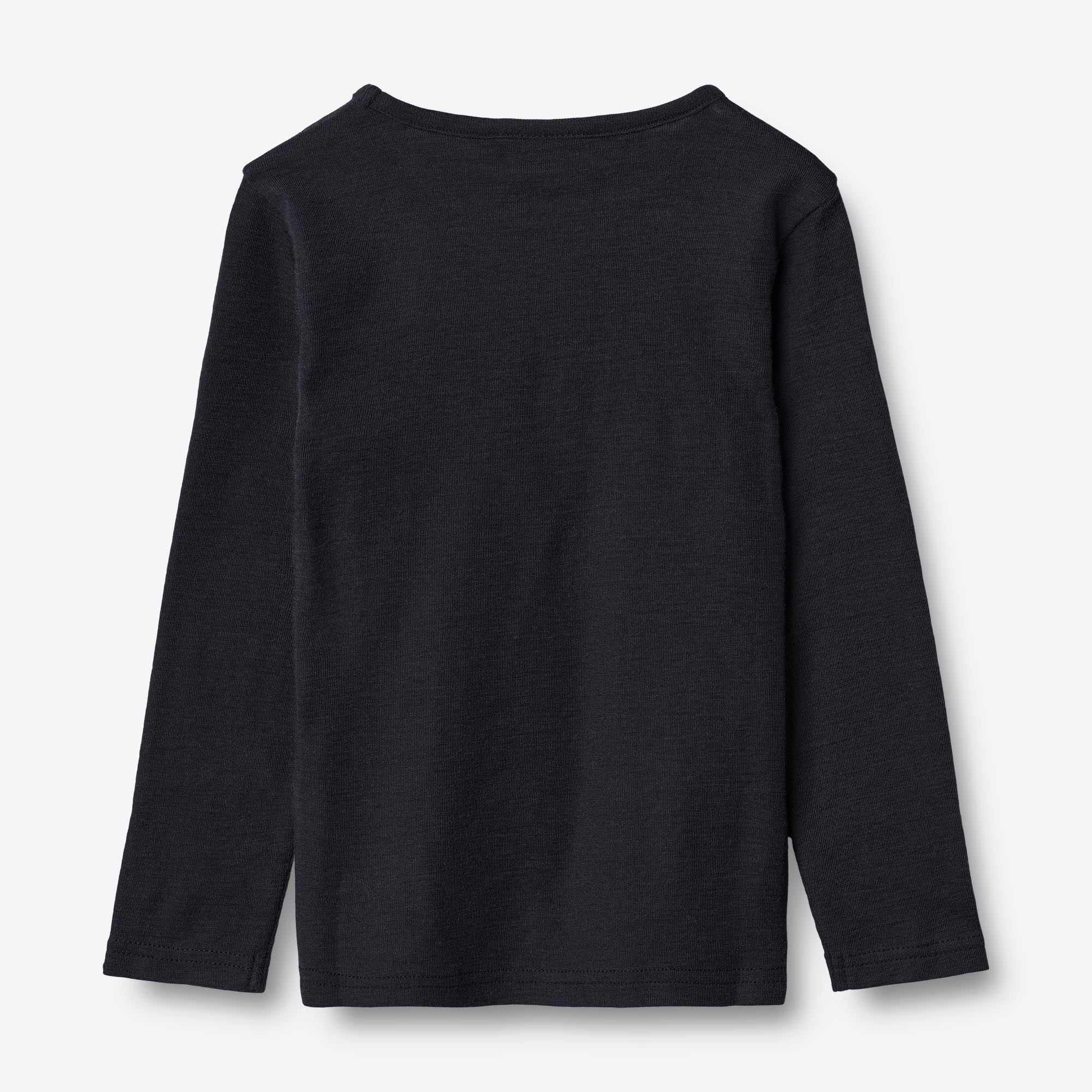 Langærmet Uld T-shirt - navy
